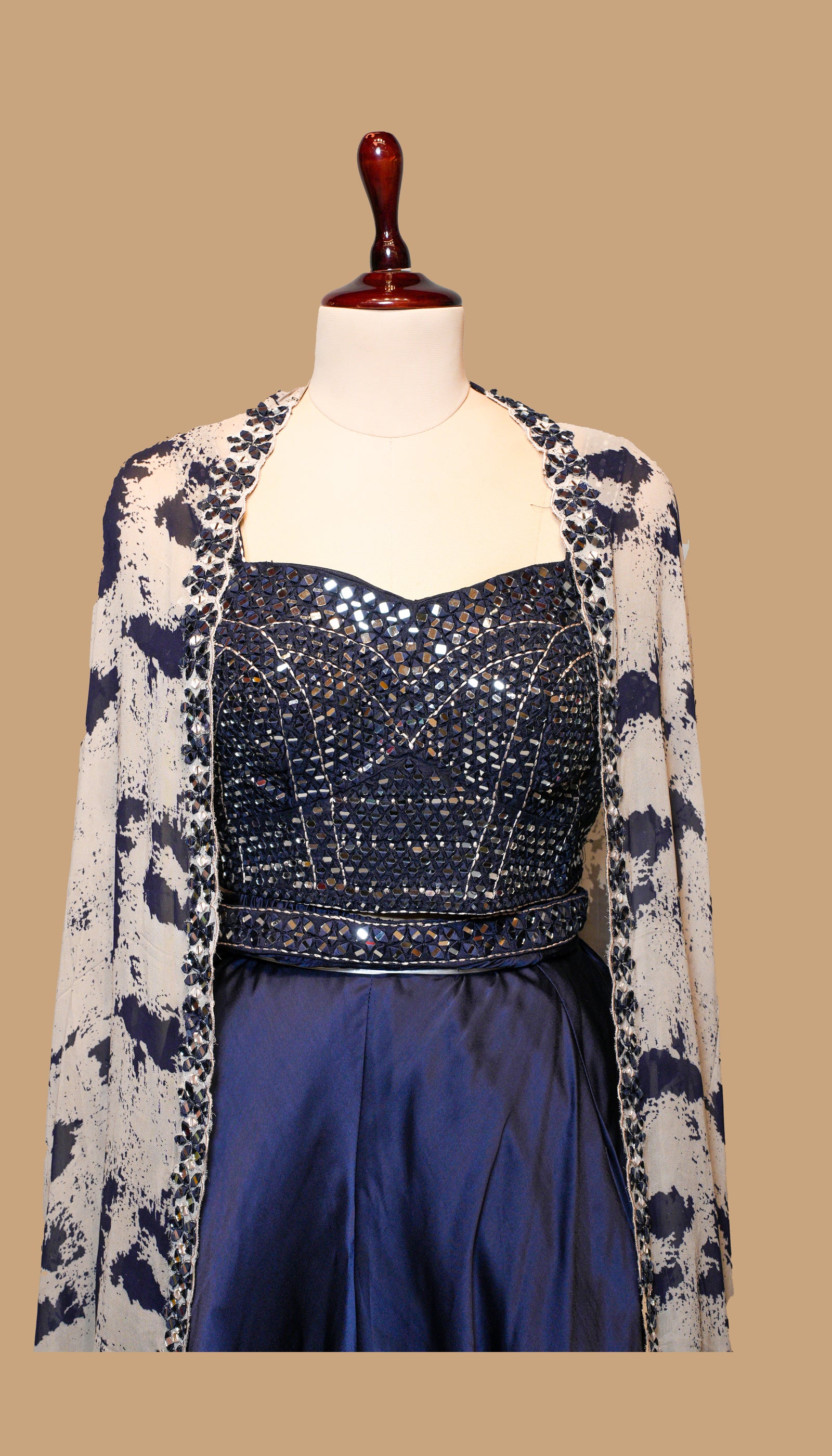 Be ready to slay at your next event with this Navy Blue coloured Cape Dress