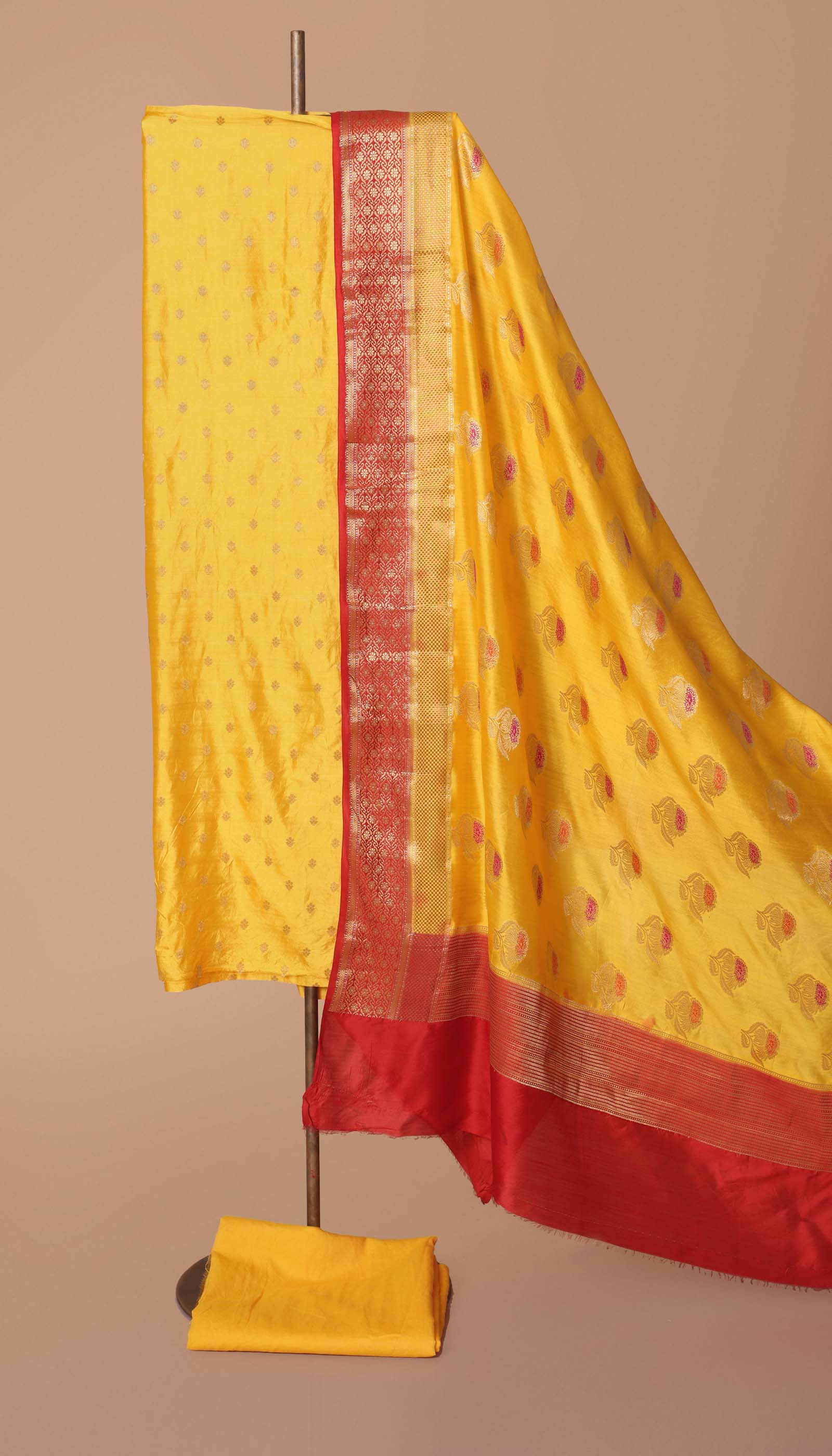 Yellow Silk Suit Piece