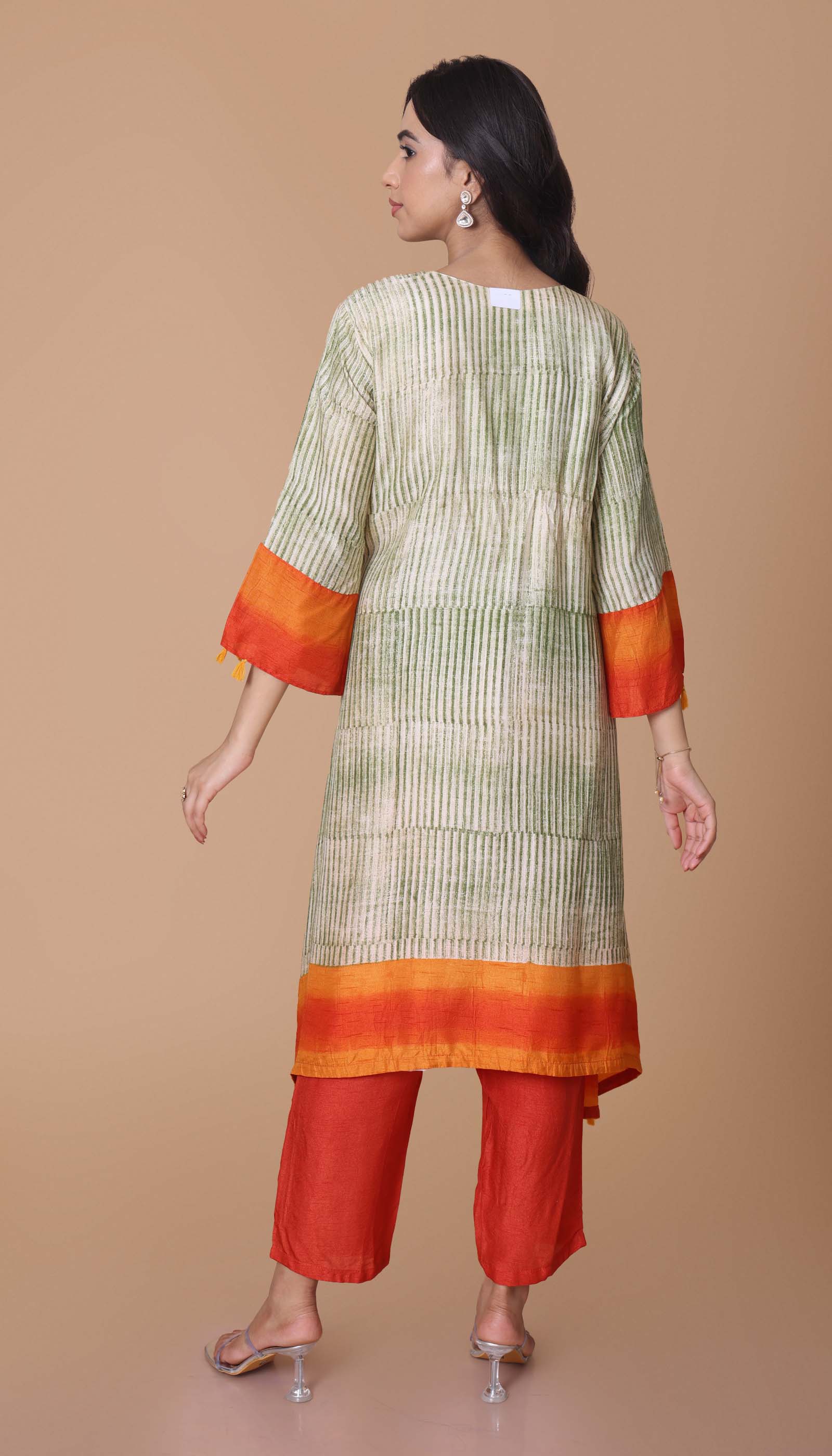 Green Silk Kurta Set