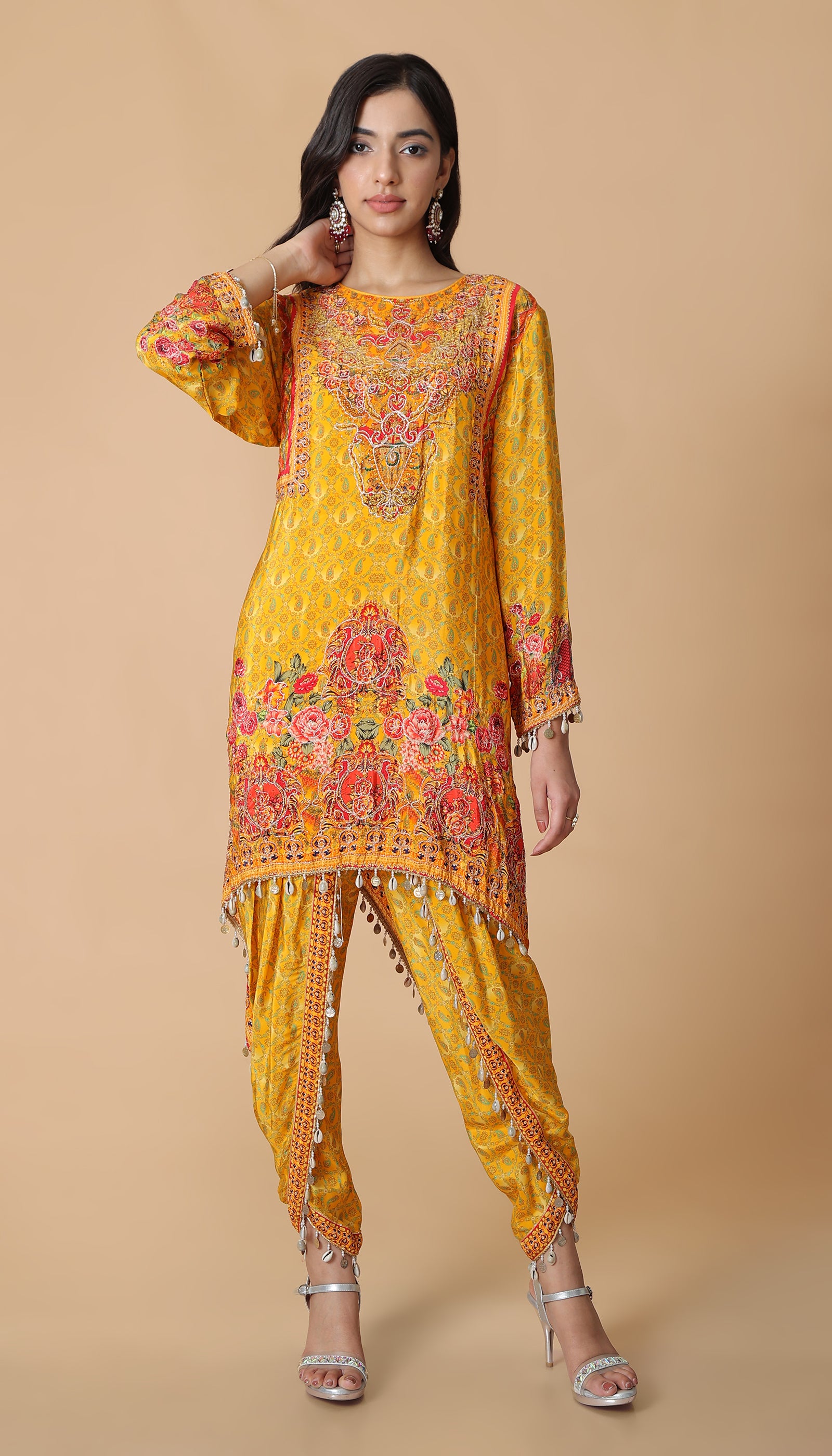 Yellow Muslin Kurta Set