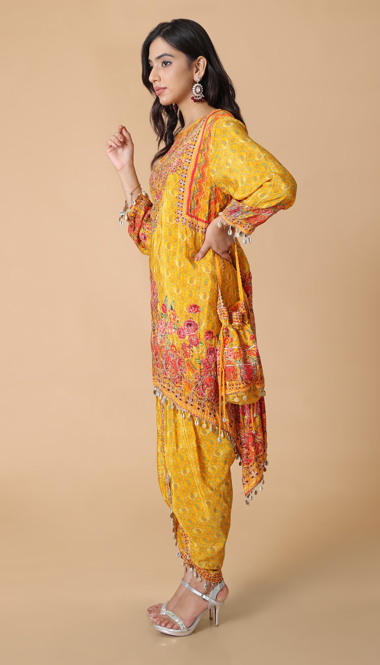 Yellow Muslin Kurta Set