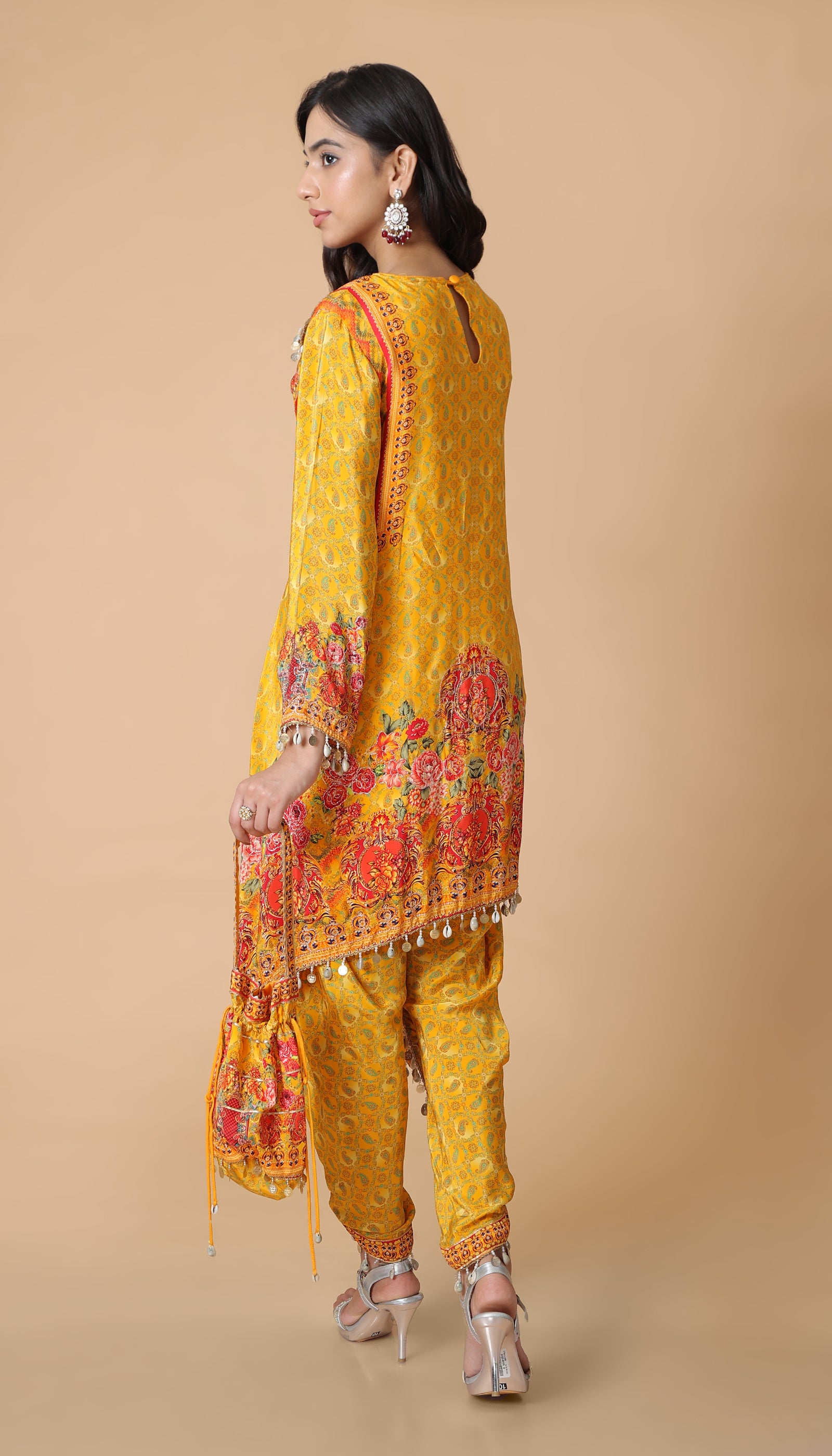 Yellow Muslin Kurta Set