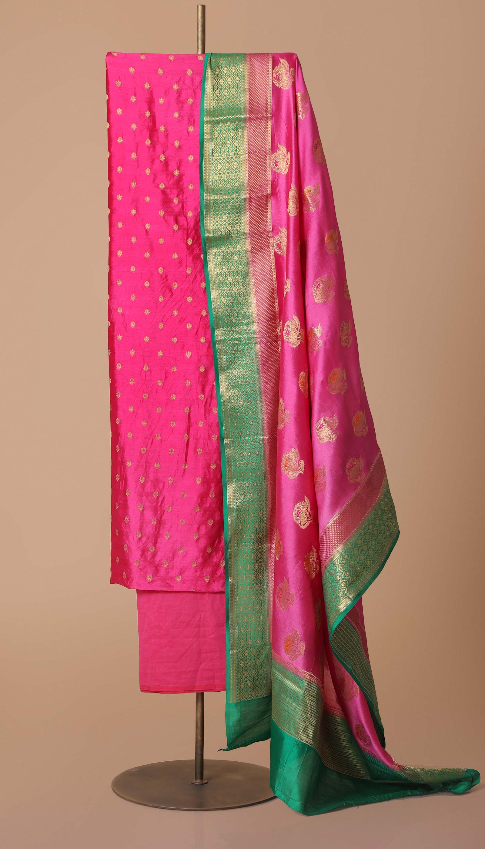 Magenta Silk Suit Piece