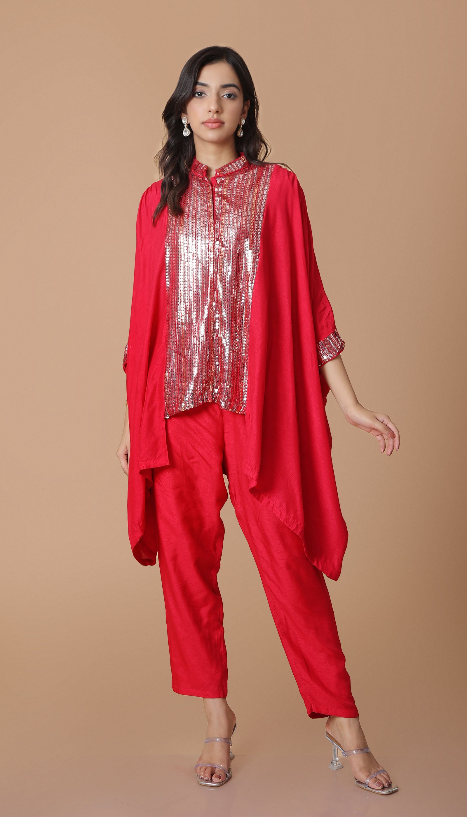 Red Silk Kaftan