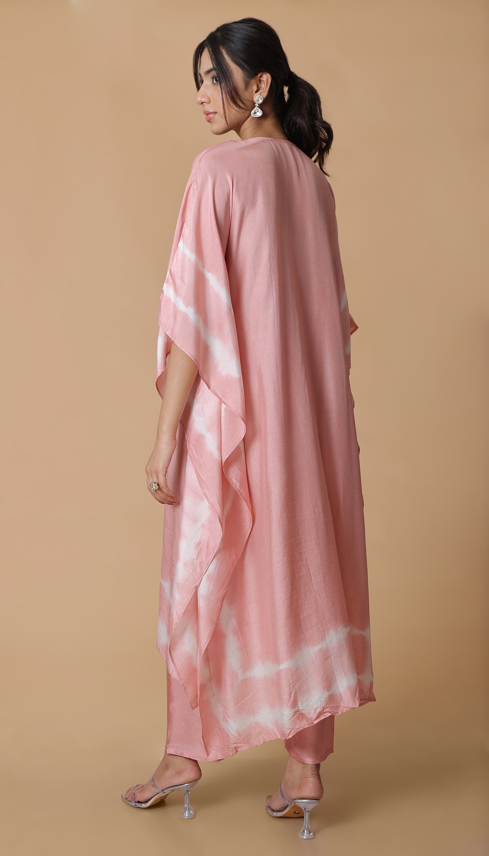 Peach Silk Kaftan