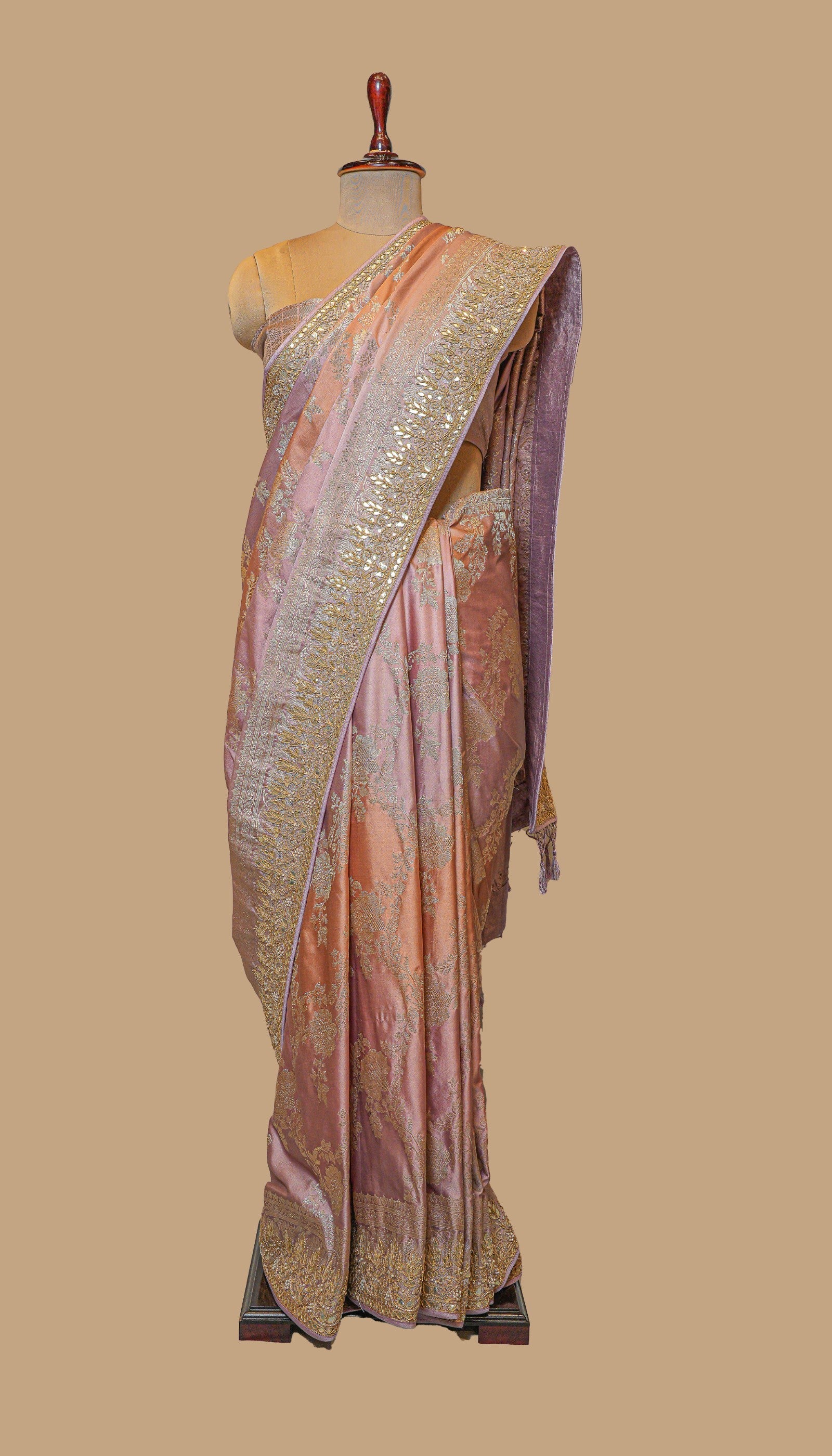 BANARSI SILK LILAC SAREE