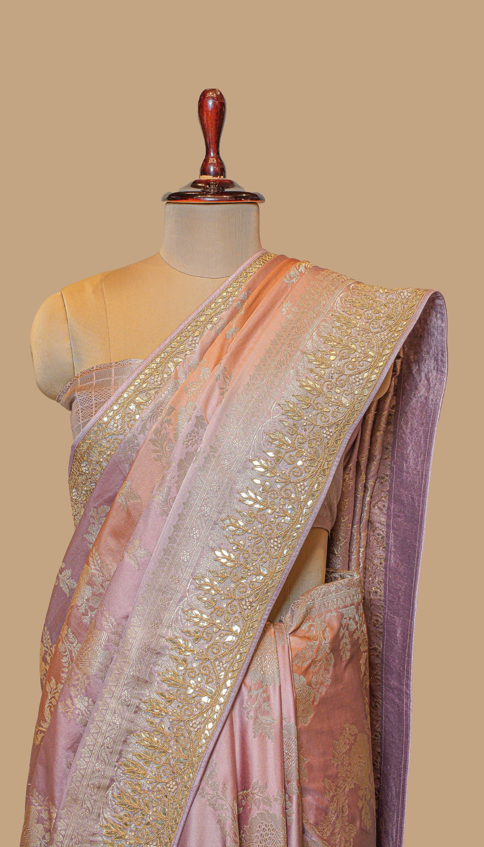 BANARSI SILK LILAC SAREE