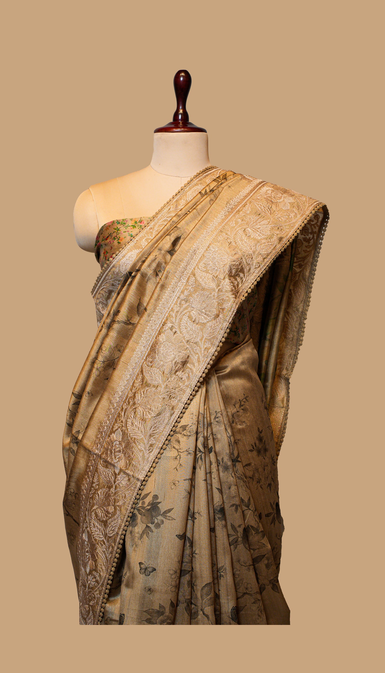 BROWN SILK SAREE