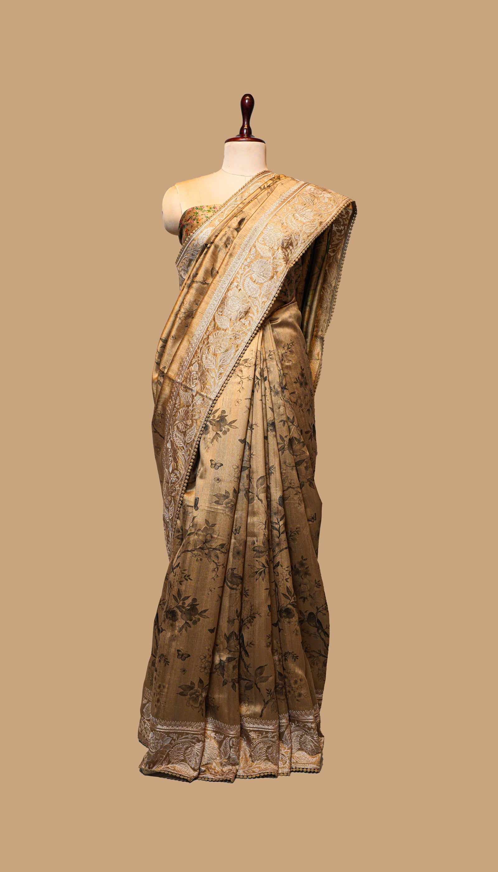 BROWN SILK SAREE