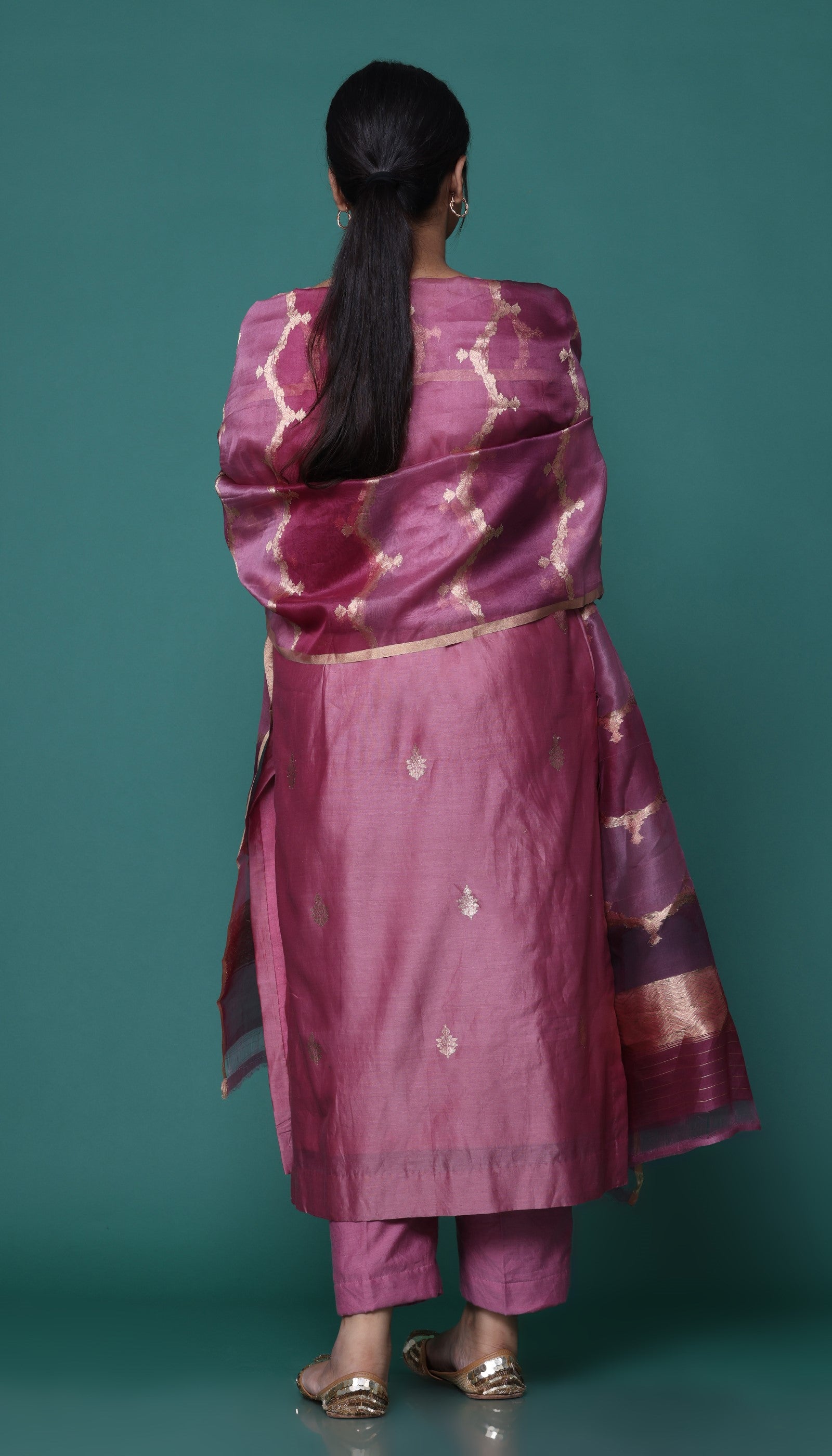 Copper Silk Kurta Set