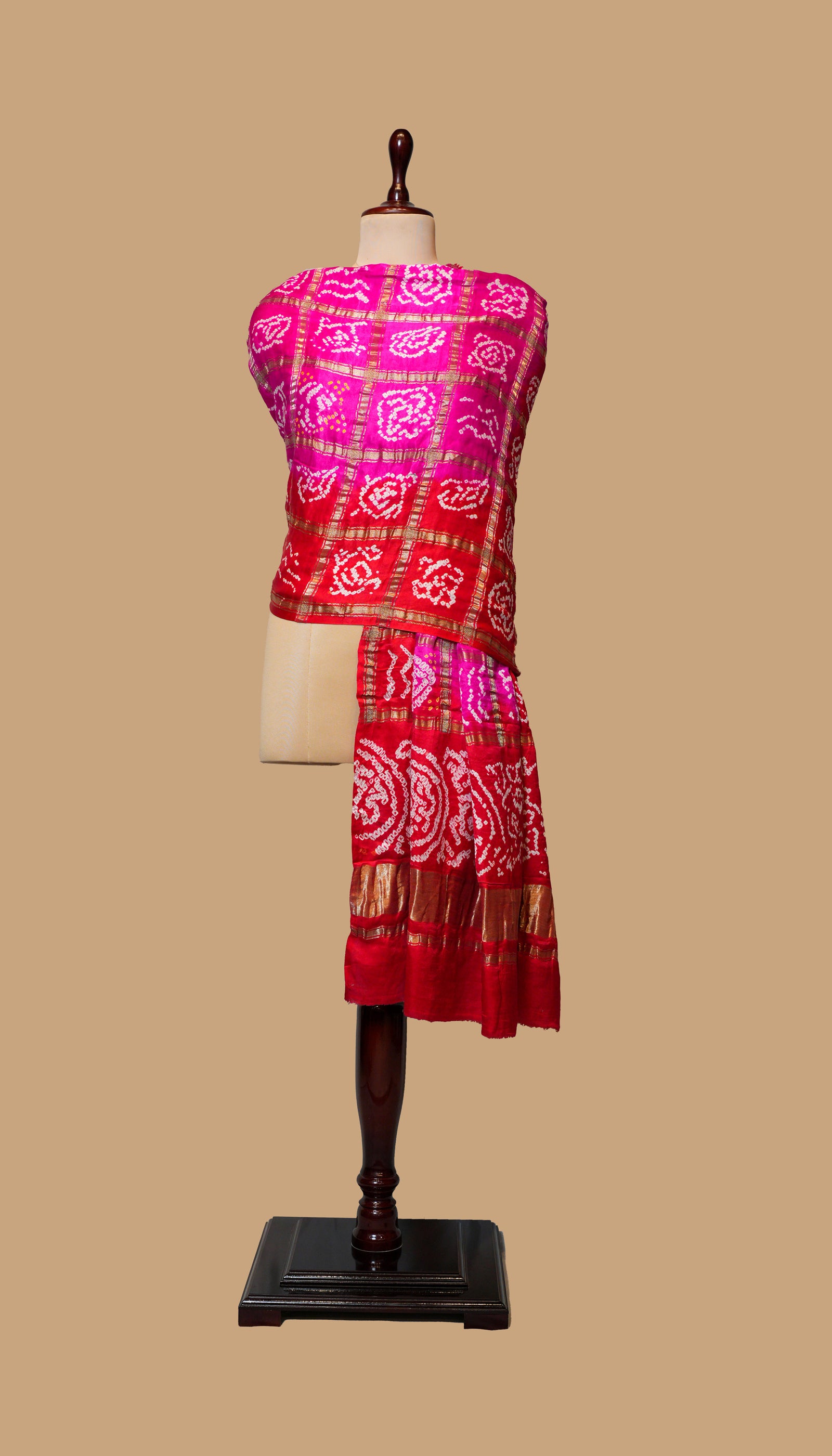 GAJI SILK BANDHANI DUPATTA