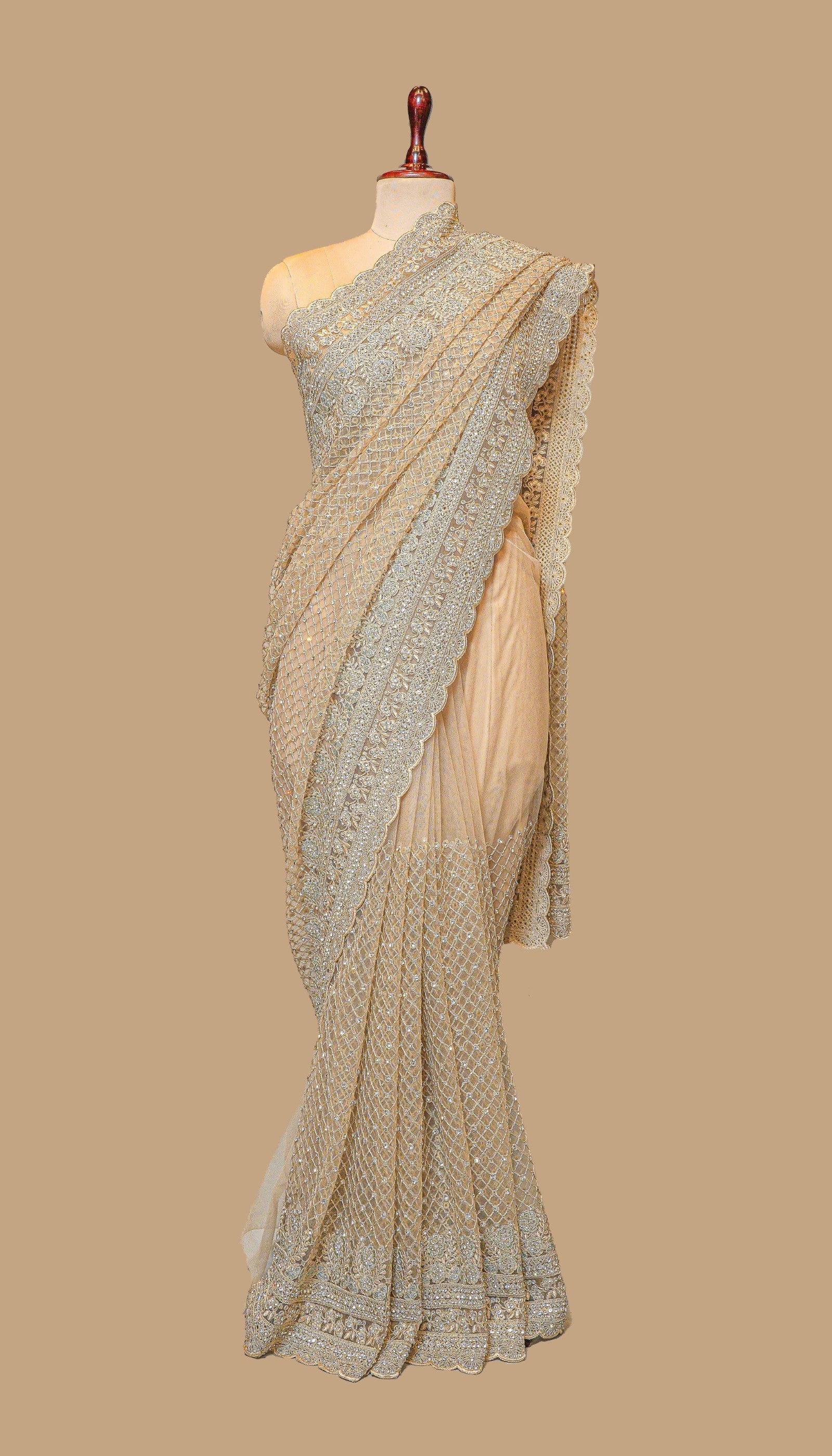 GOLDEN NET SAREE