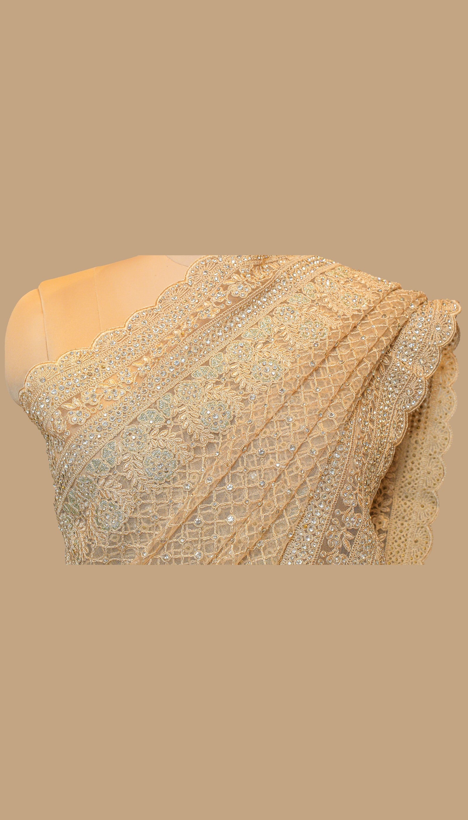 GOLDEN NET SAREE