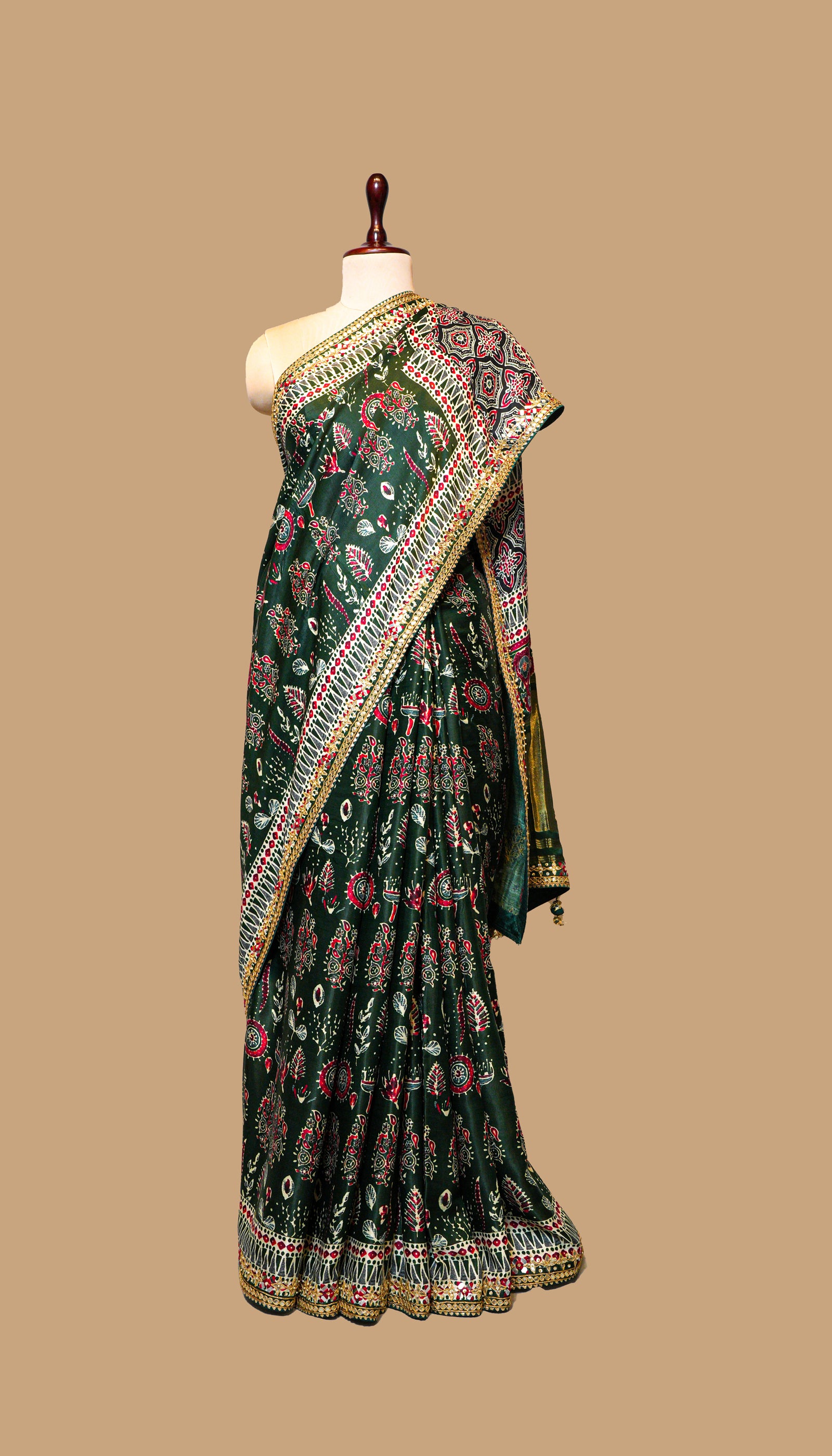 GREEN GAJI SILK SAREE