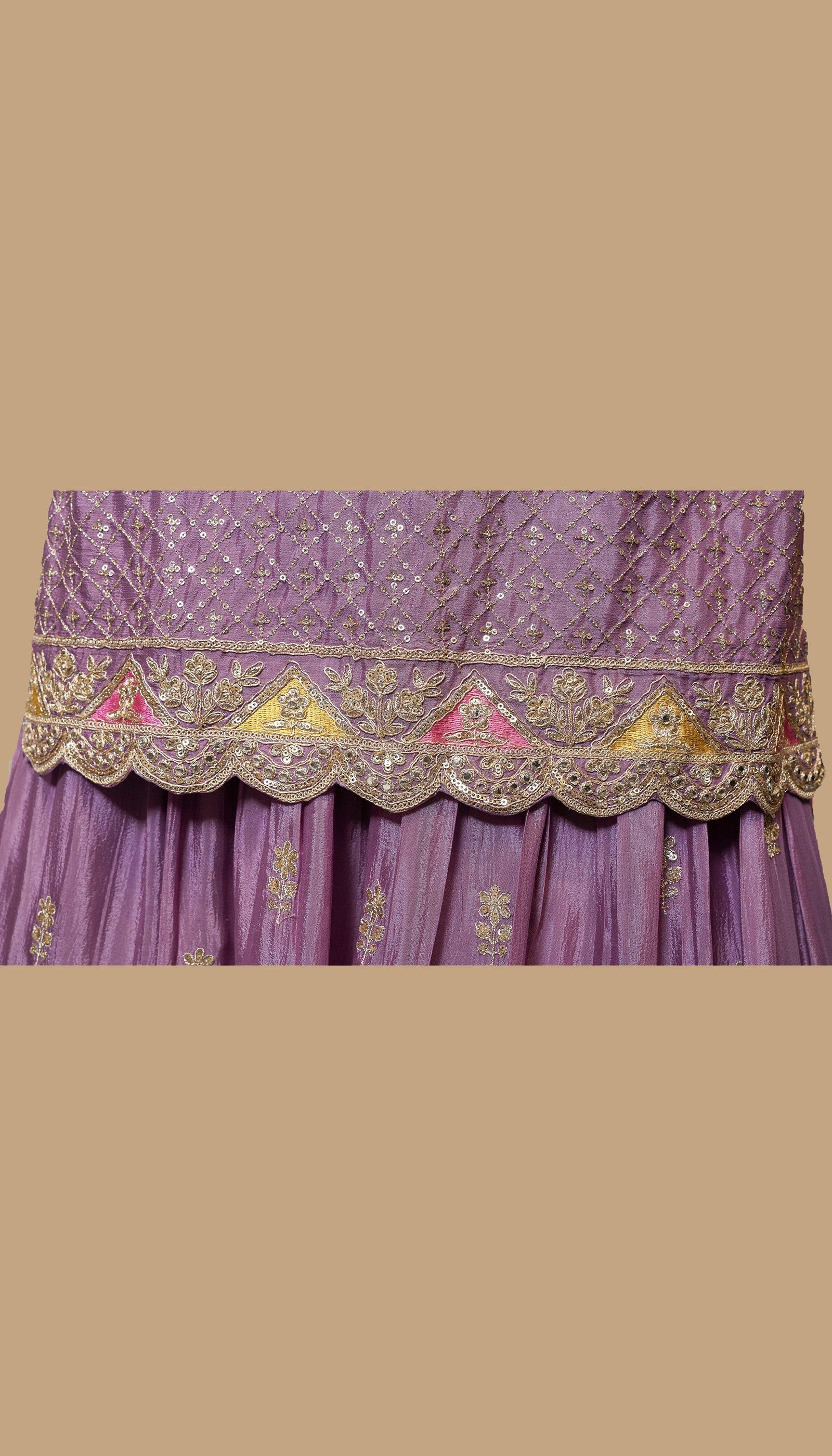 LILAC GEORGETTE SHARARA SET