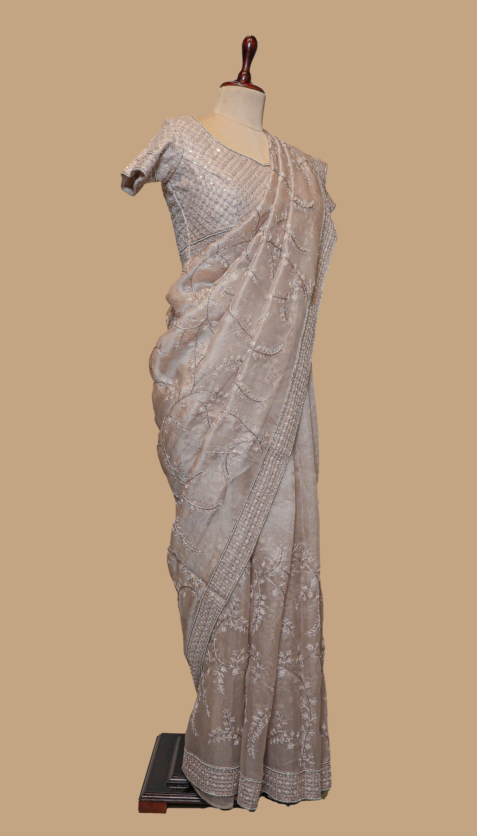 LILAC ORGANZA SAREE