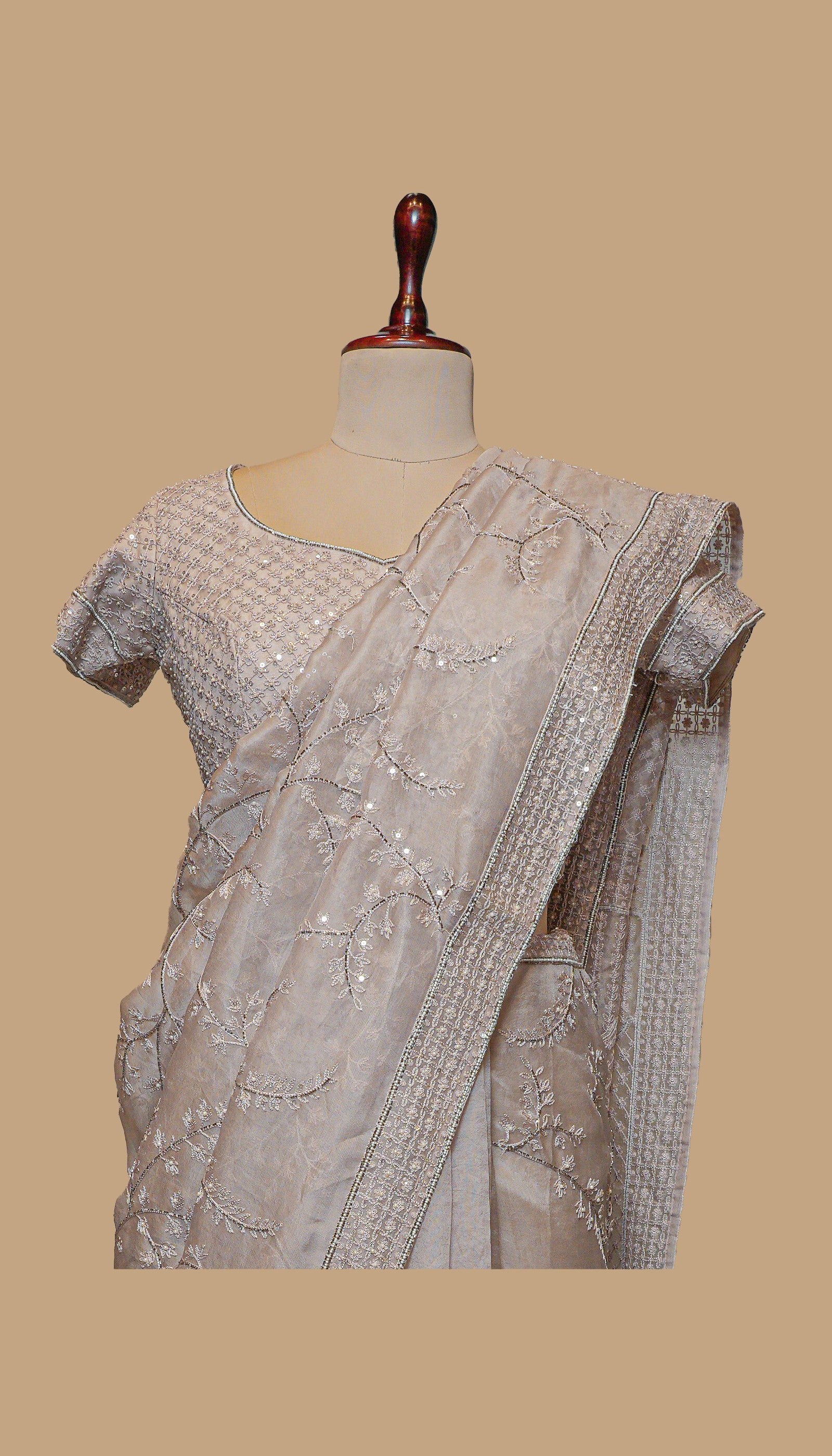 LILAC ORGANZA SAREE