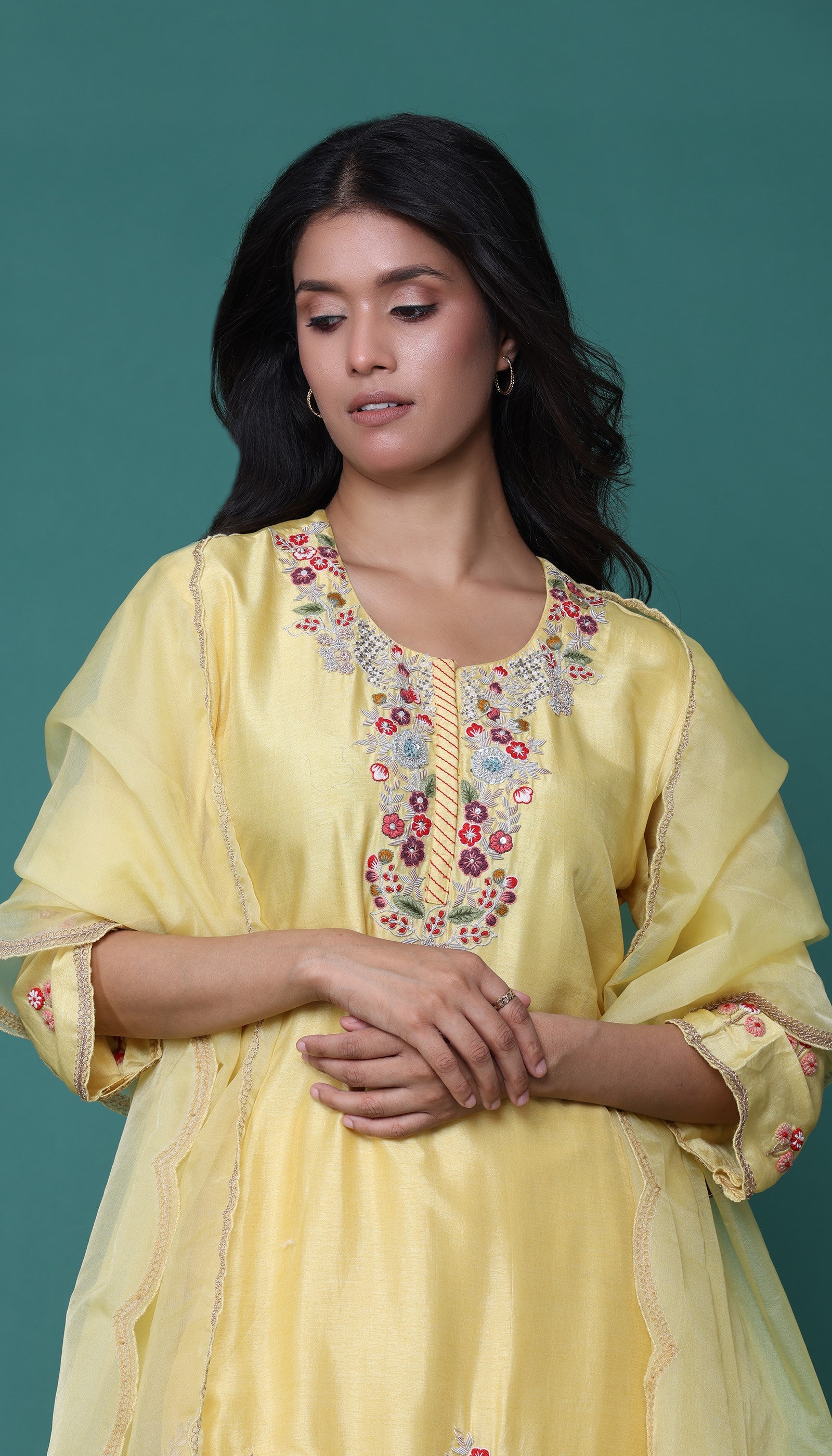 Lemon Silk Kurta Set