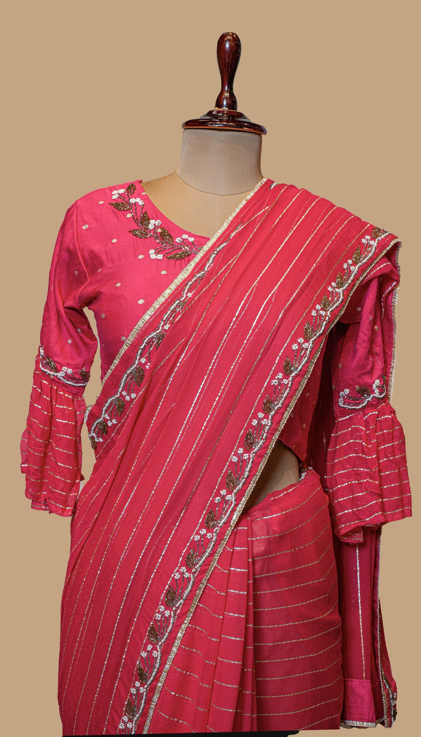 MAGENTA PINK GEORGETTE SAREE