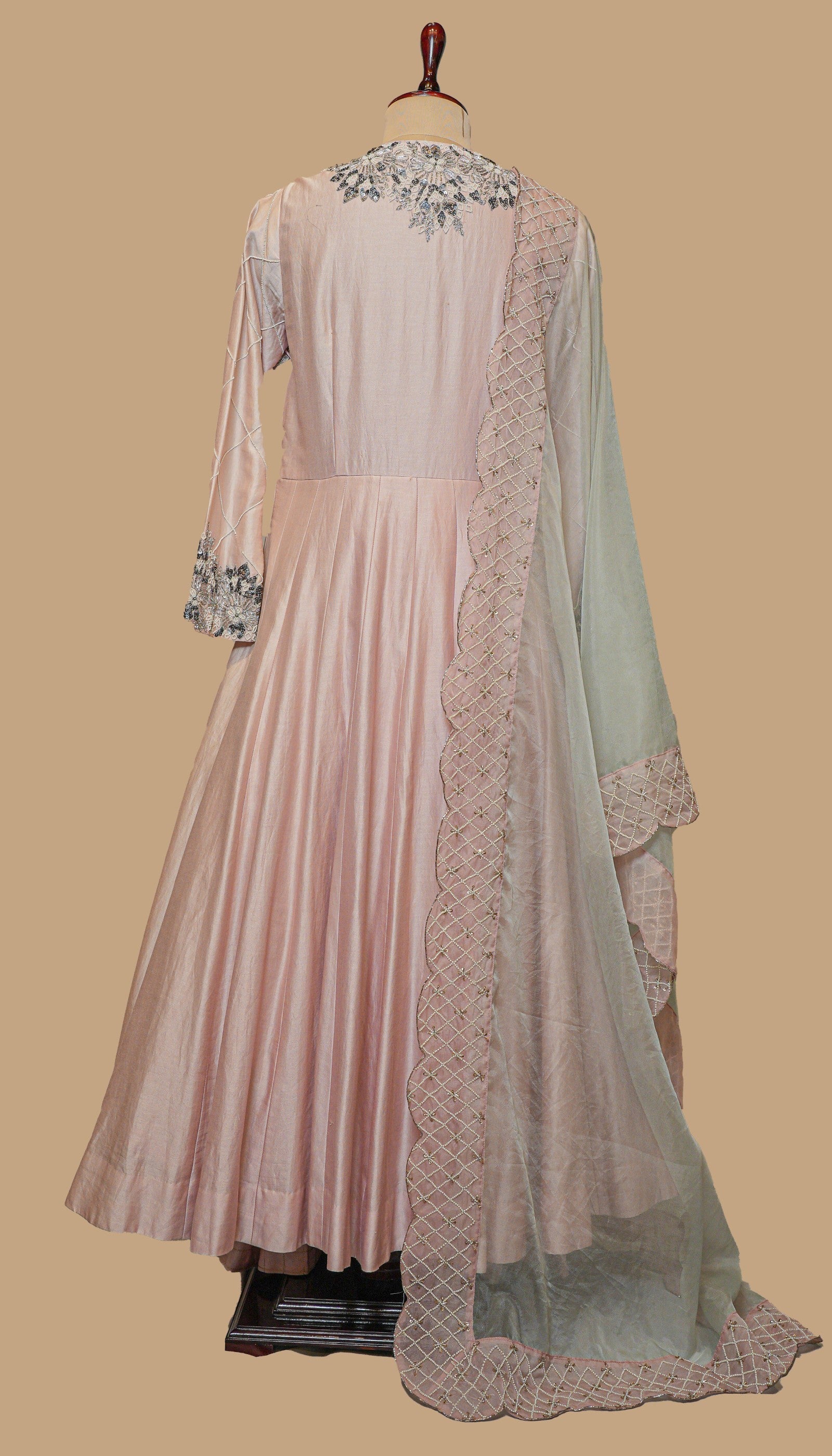 PEACH SILK GOWN