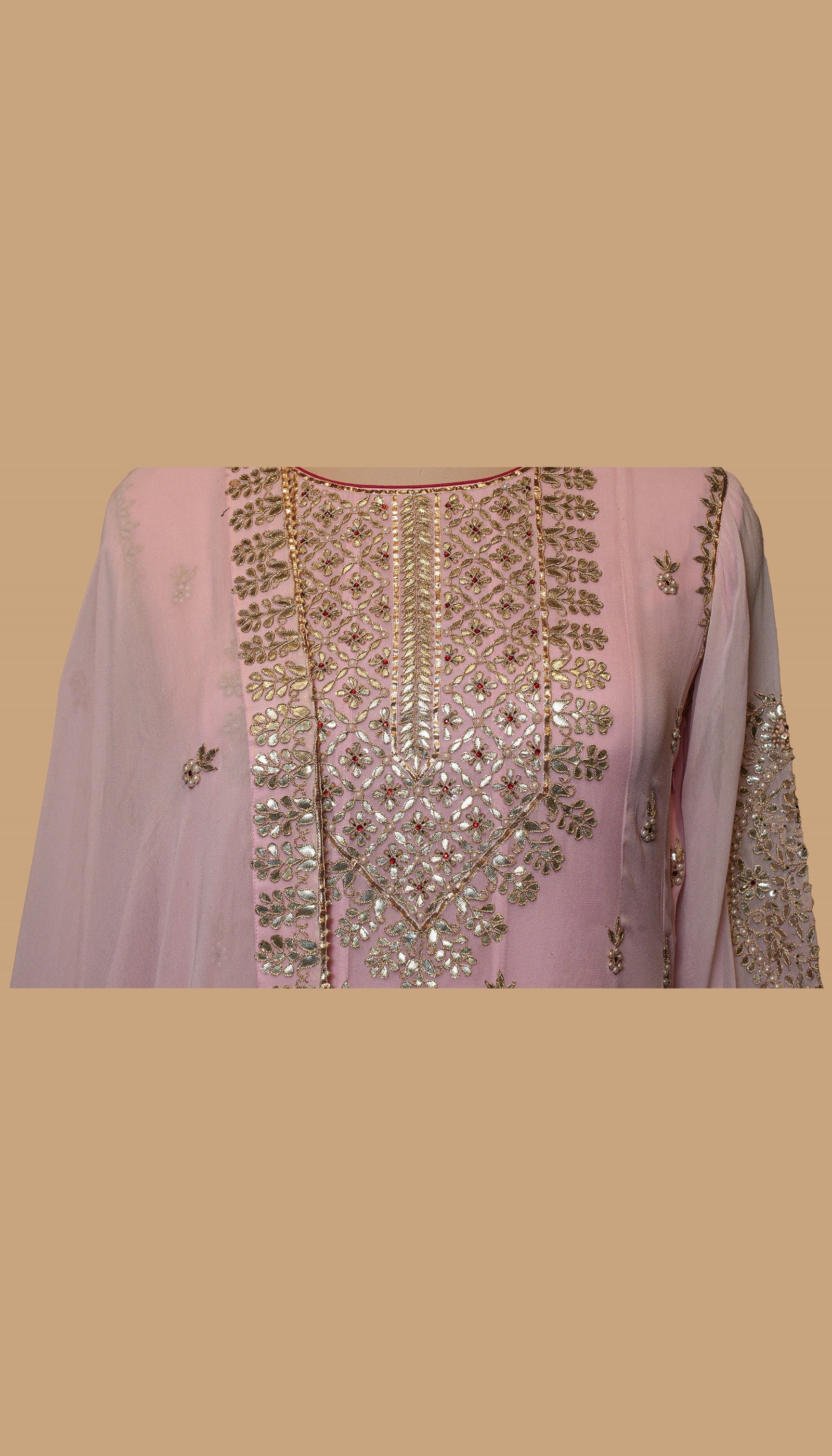 PINK GEORGETTE ANARKALI SET