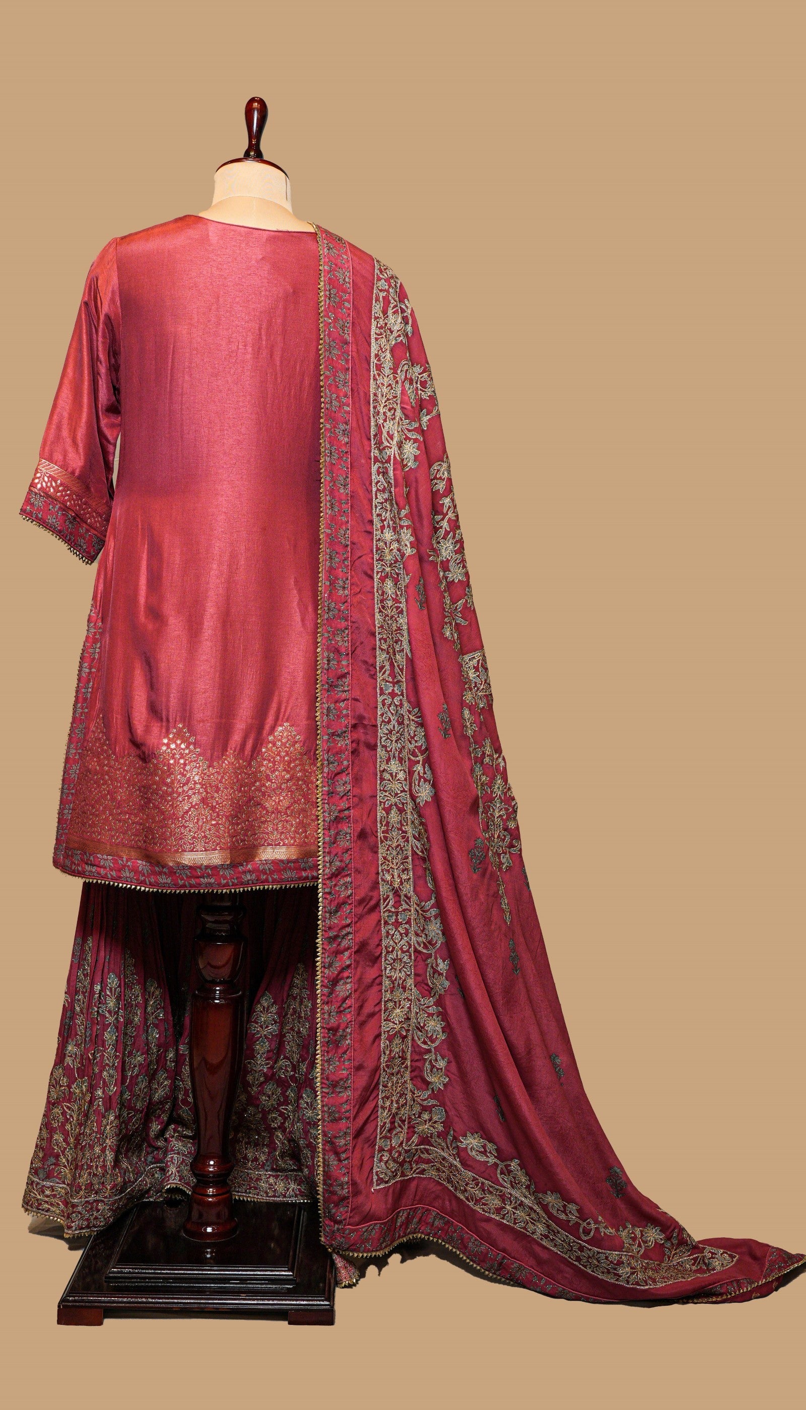 PINK SILK SHARARA SET