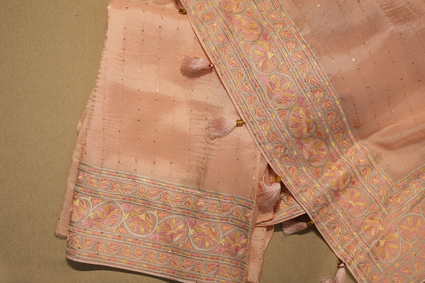 Pink Silk Saree