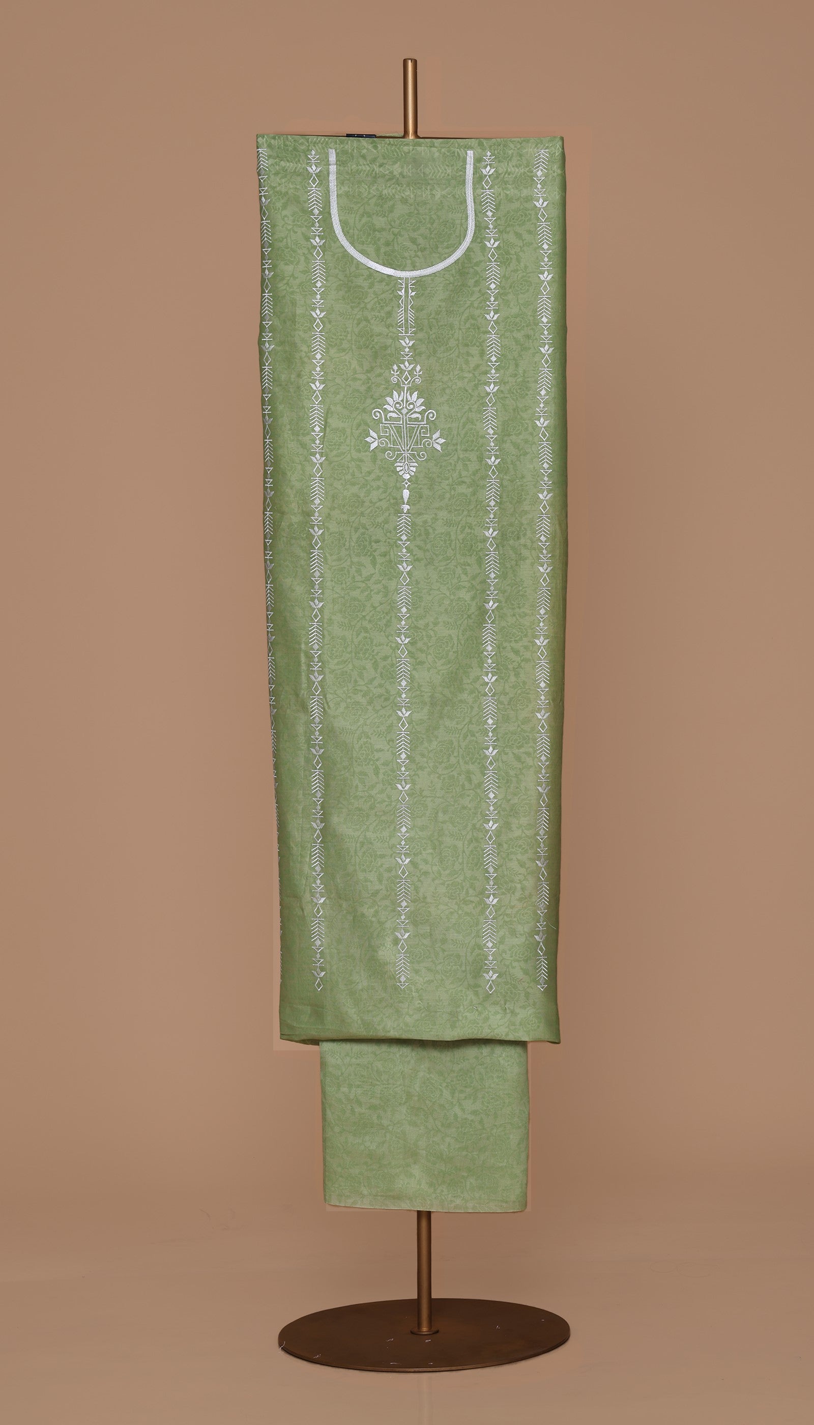 Pure Chanderi Green Suit Piece