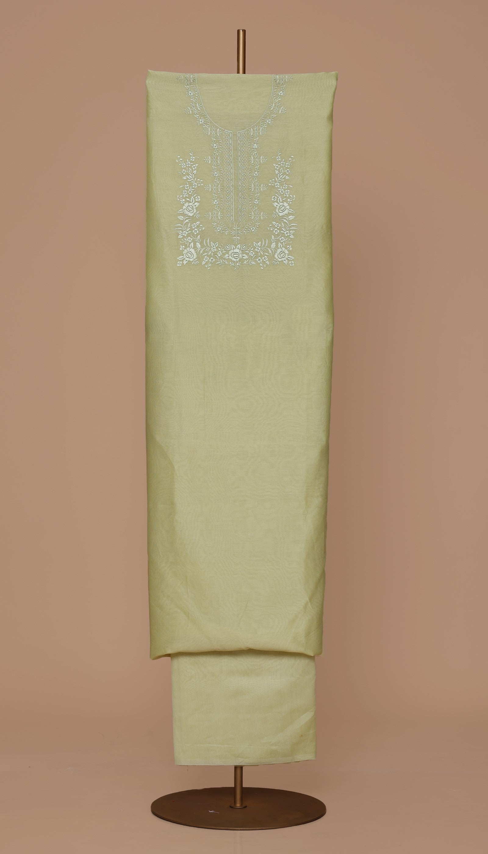 Pure Chanderi Lemon Suit Piece