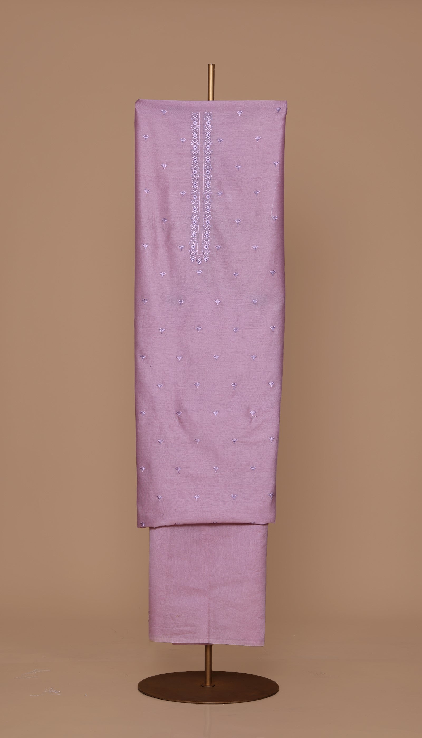 Pure Chanderi Lilac Suit Piece