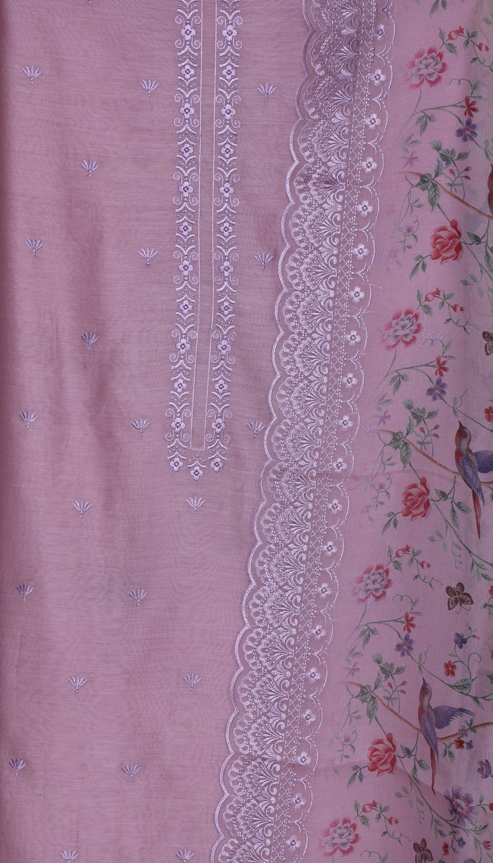 Pure Chanderi Lilac Suit Piece