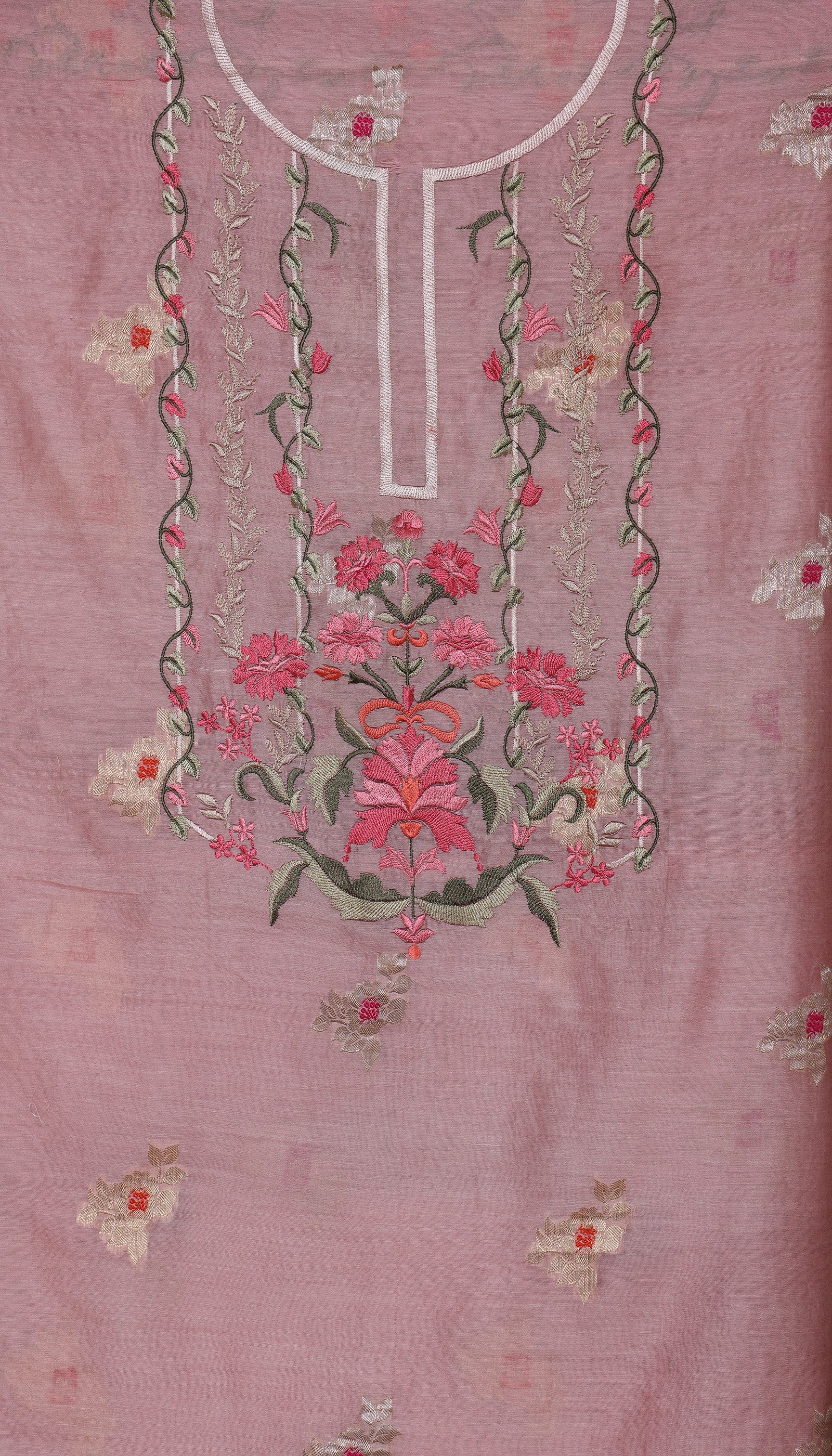 Pure Chanderi Pink Suit Piece