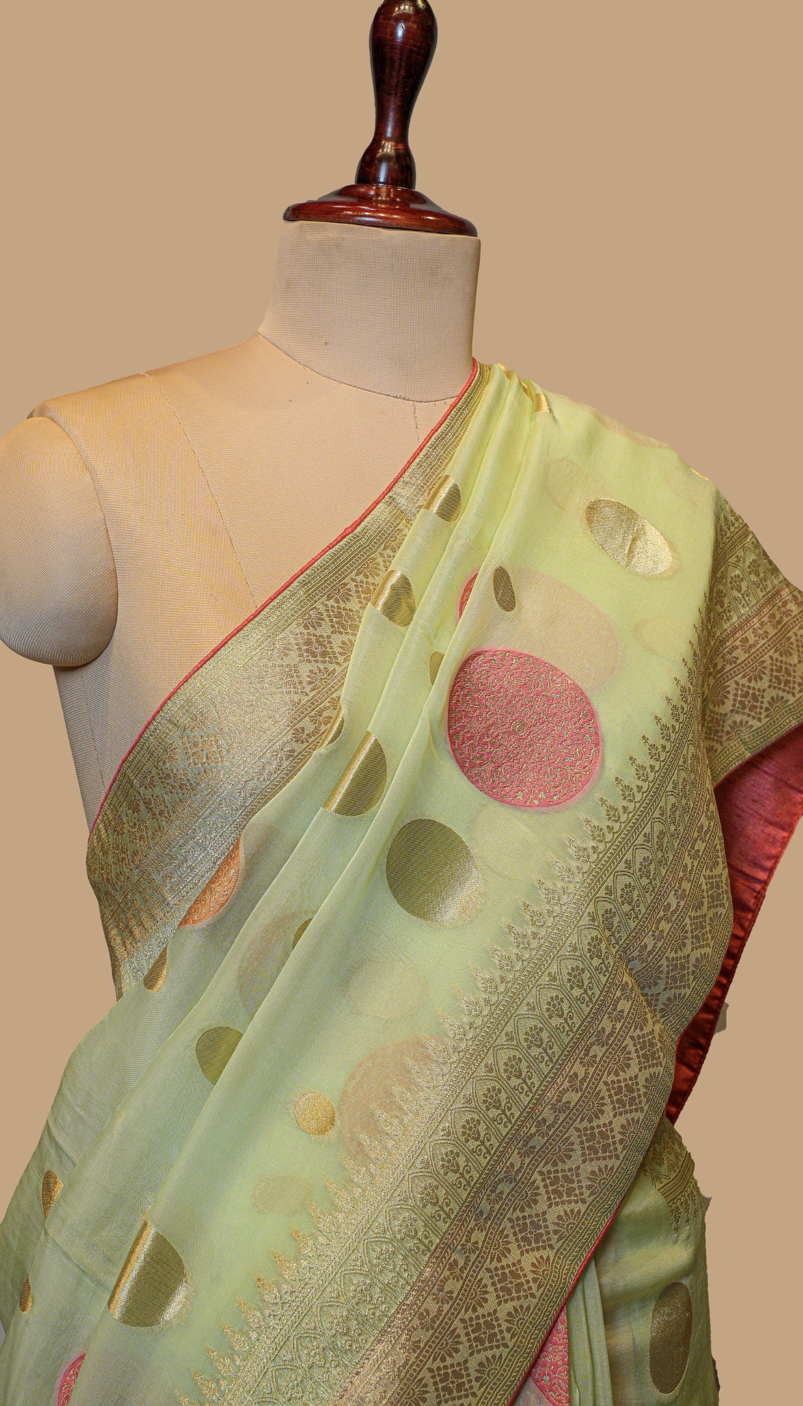 SEA GREEN ORGANZA SAREE