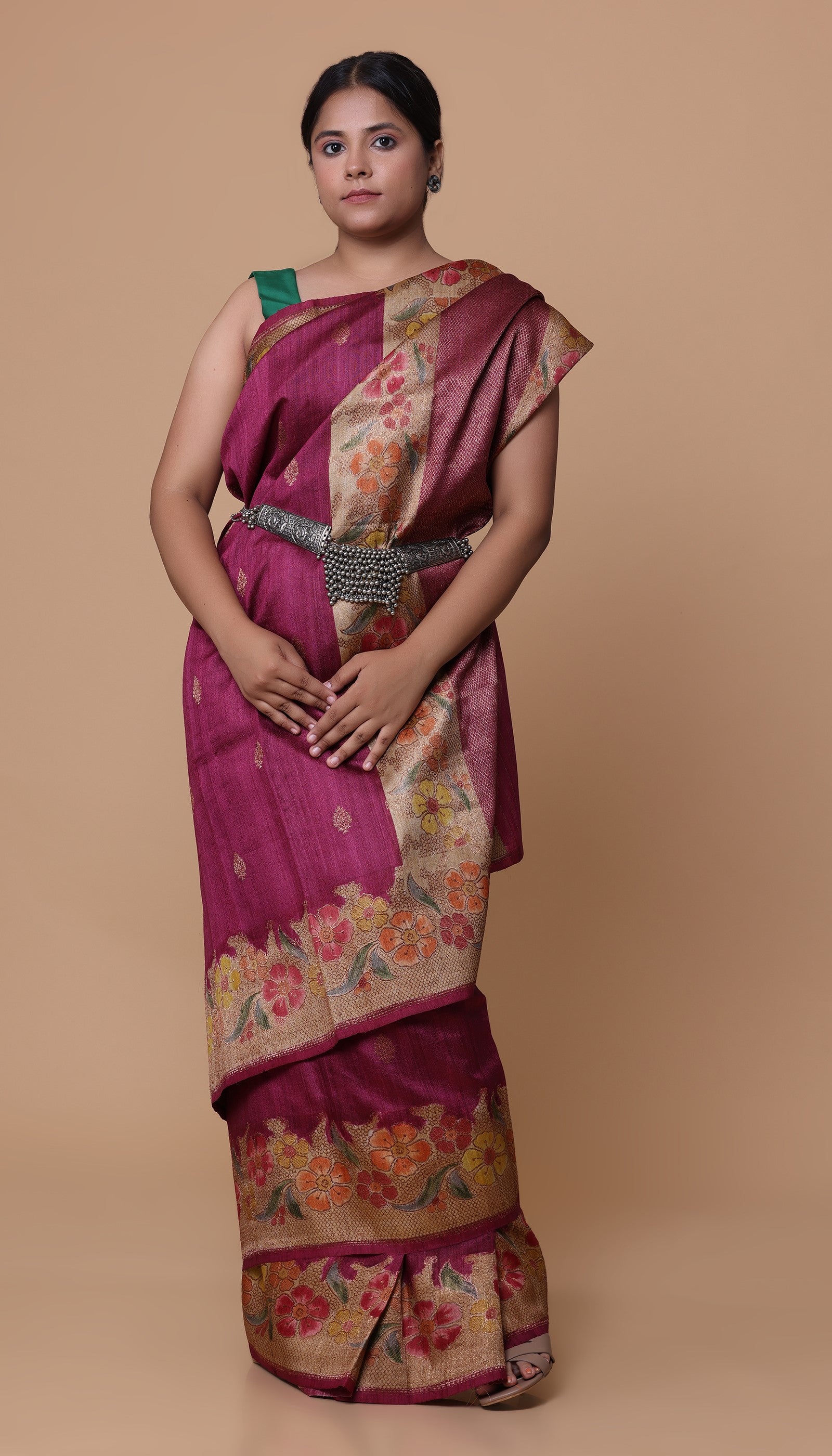 Wine Silk Saree