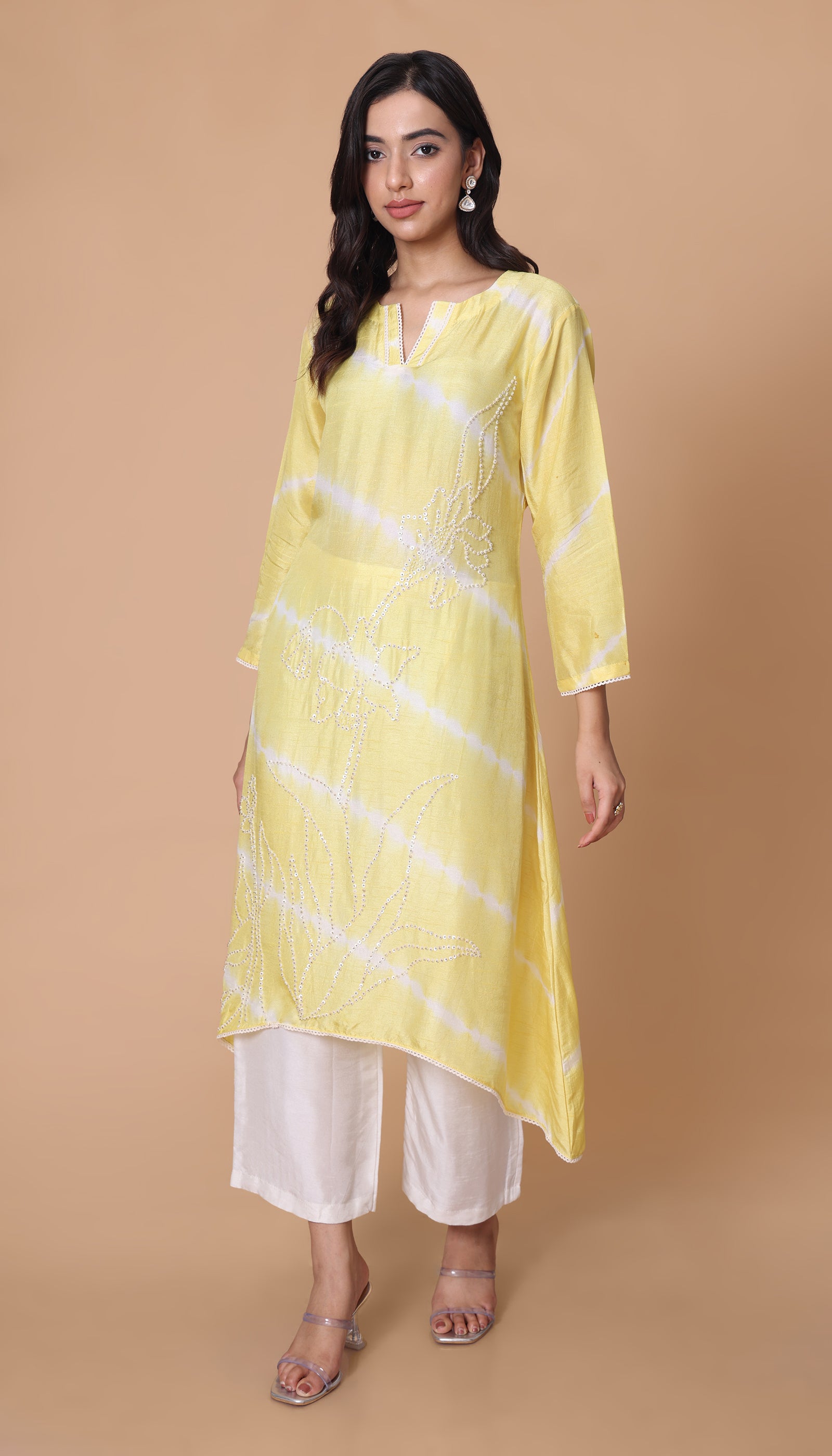 Yellow Silk Kurta Set