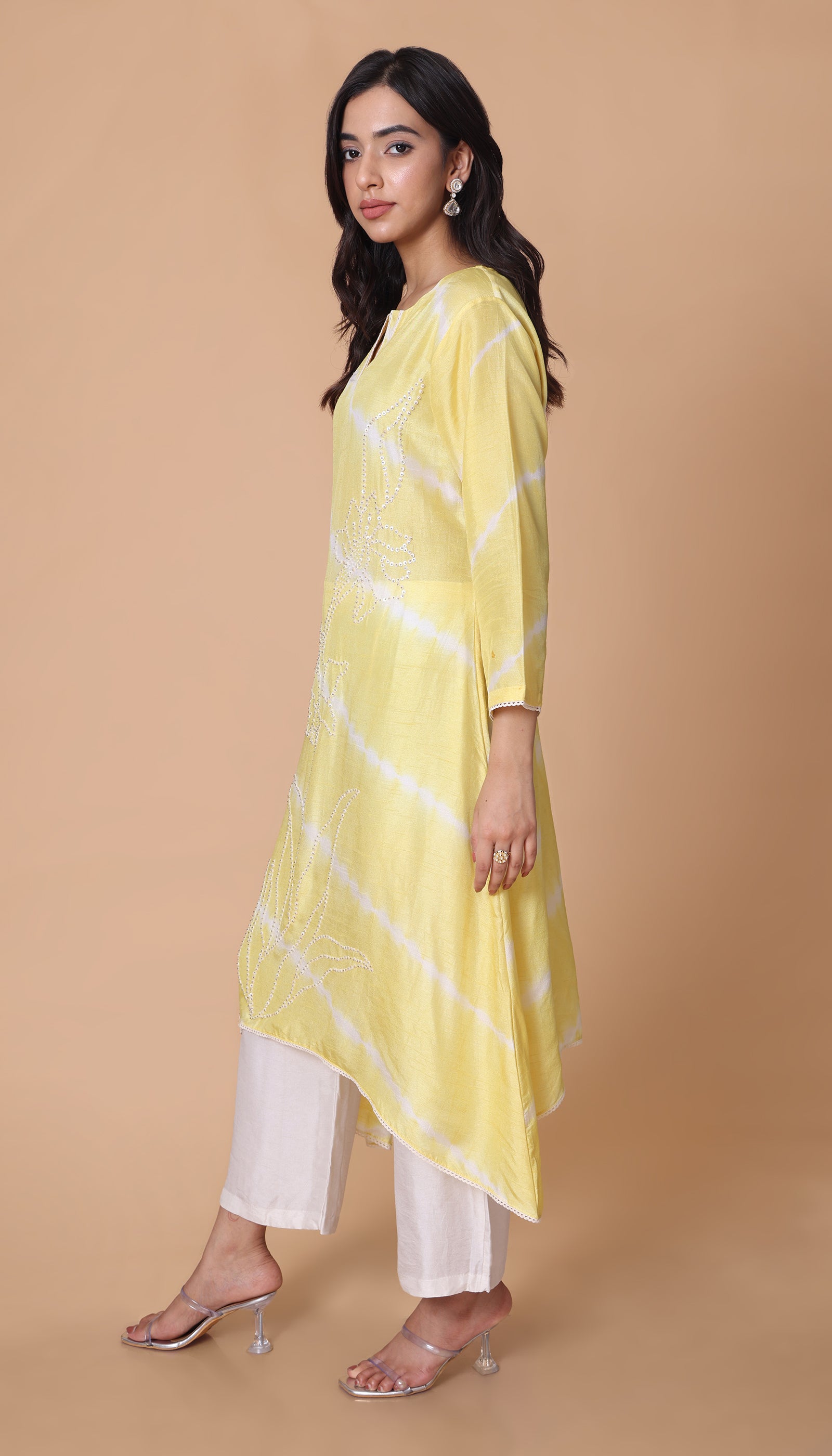 Yellow Silk Kurta Set