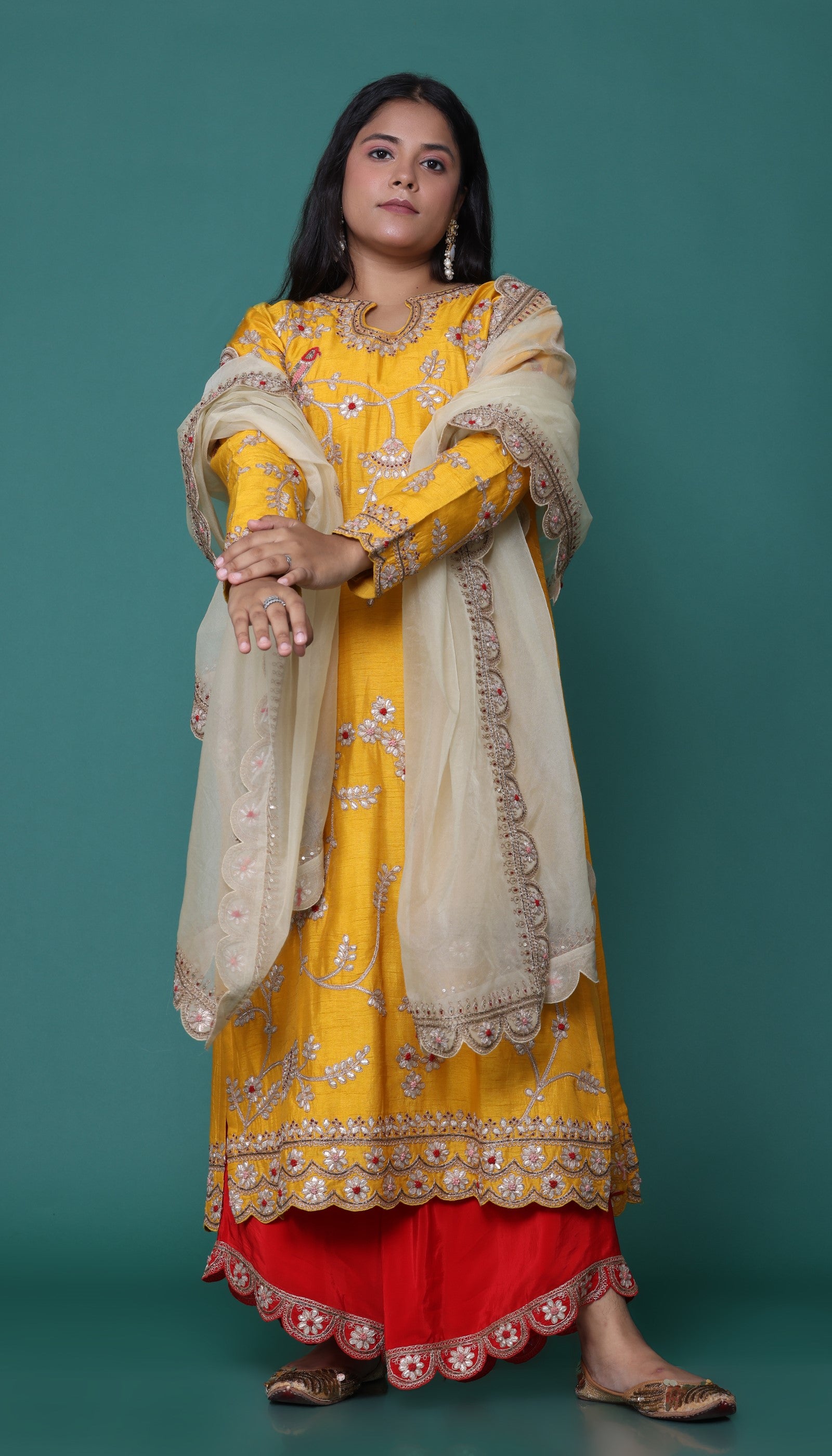 Yellow Silk Kurta Set