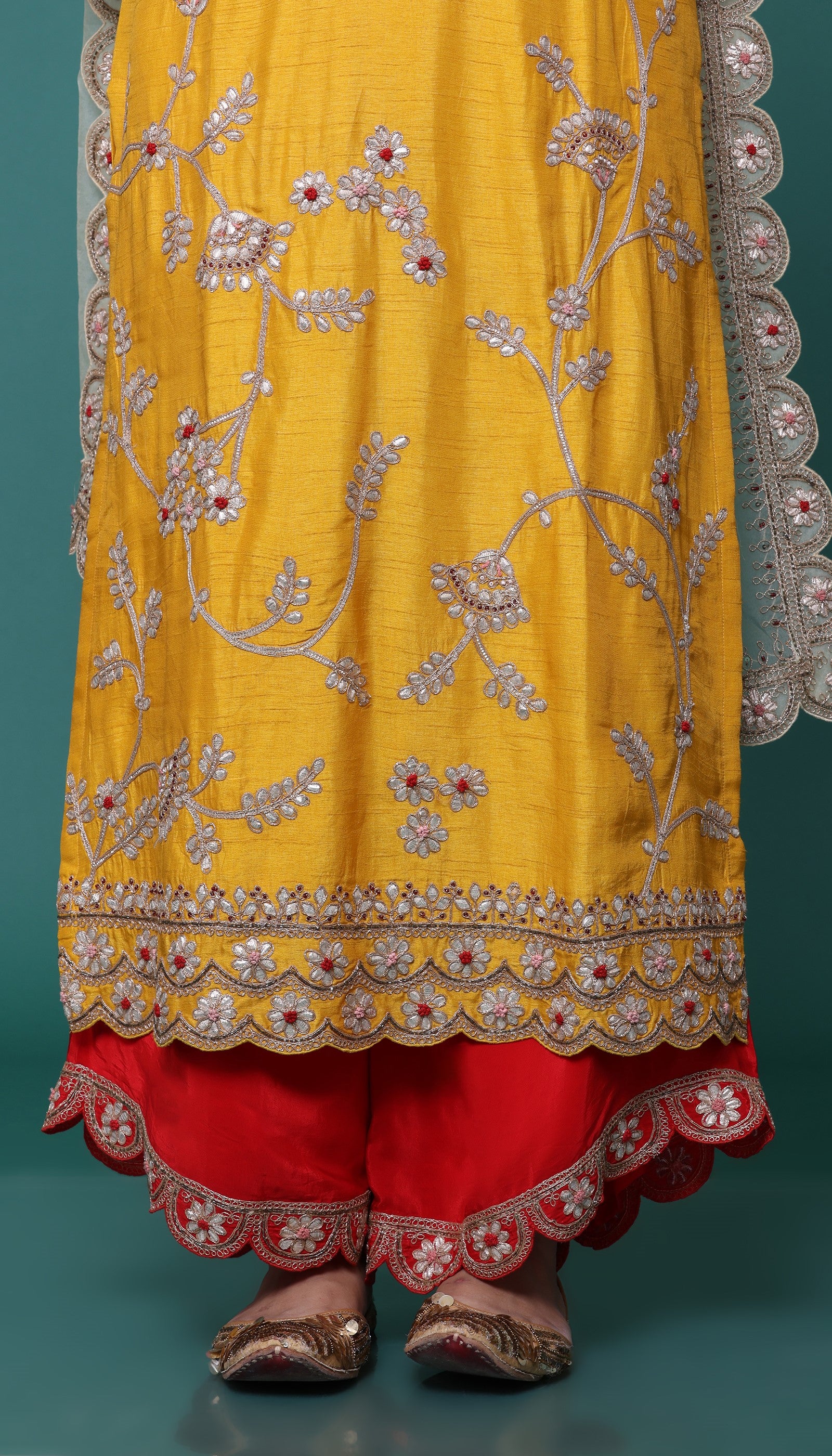 Yellow Silk Kurta Set