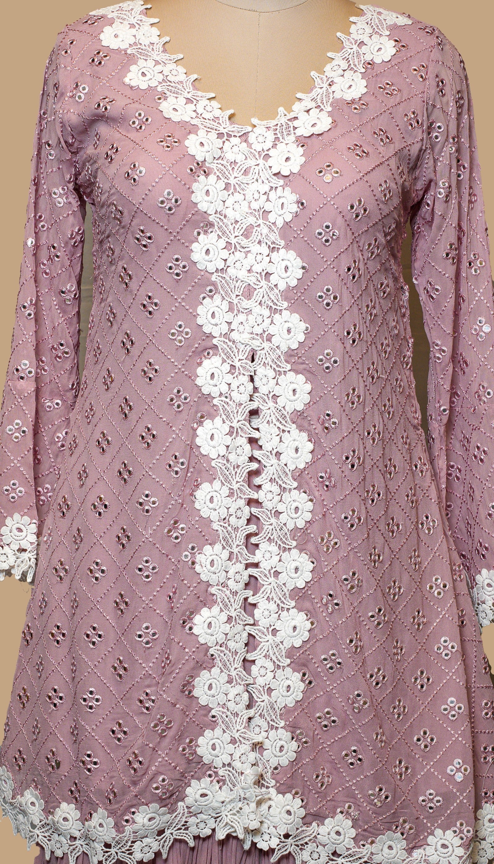 PINK GEORGETTE SHARARA SET