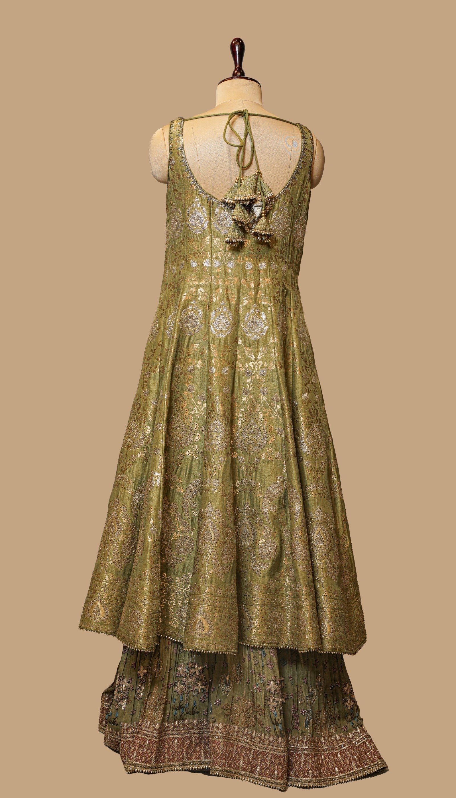 GREEN SILK GOWN